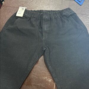 Black Elastic Waist Pull-On jeans